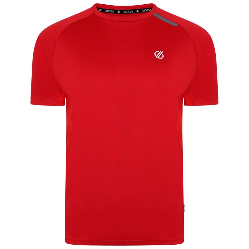 Camiseta Peerless II Logotipo de Reciclado para Hombre Rojo Peligro