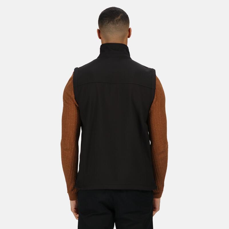 Chaleco Flux Softshell Repelente al Agua y al Viento para Hombre Negro