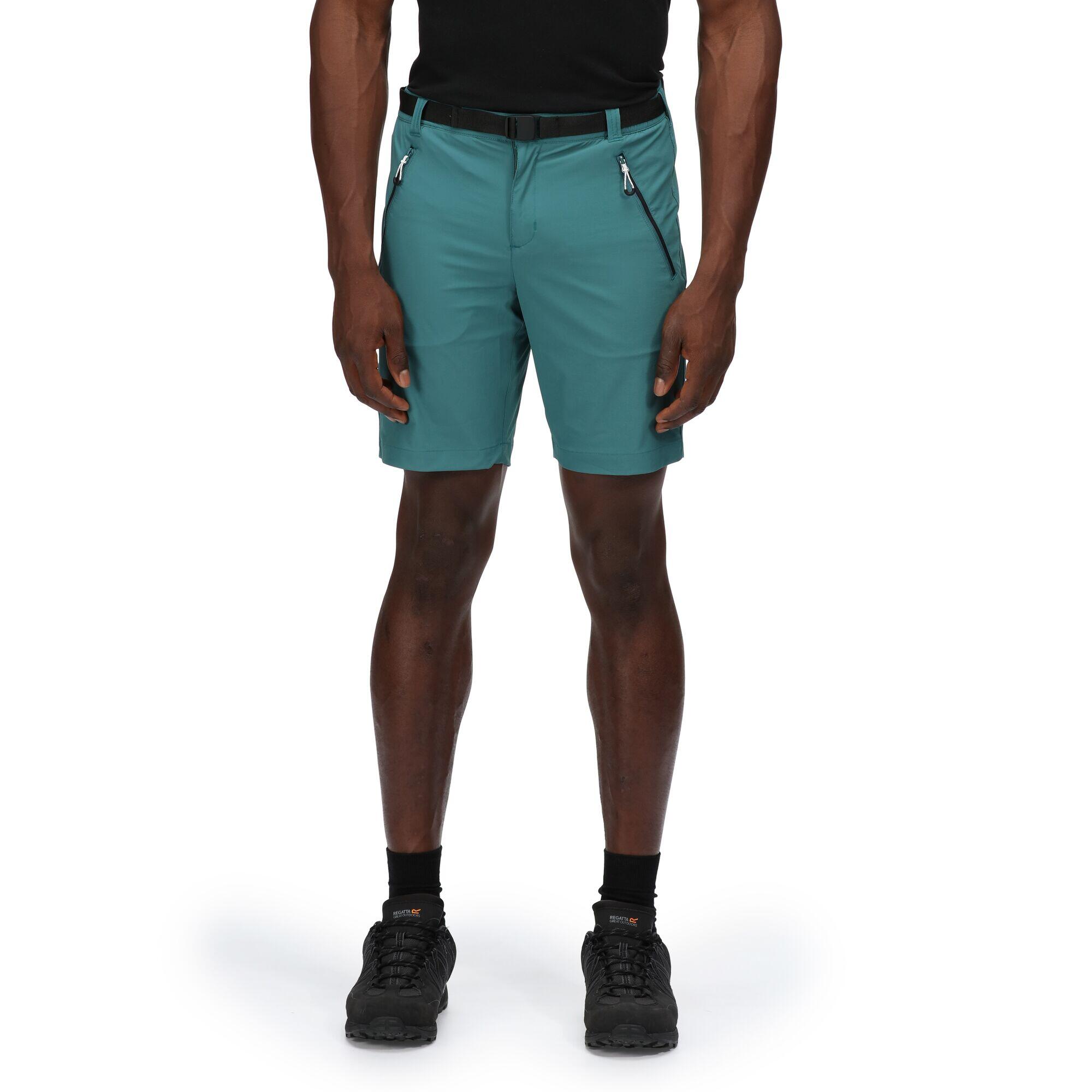 Mens Xert III Stretch Shorts (Pacific Green) 4/5