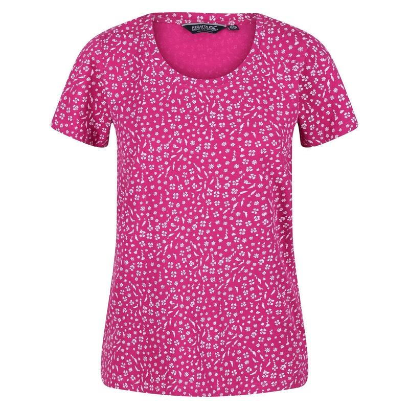 Camiseta Filandra VI Estampado Ditsy para Mujer Fucsia