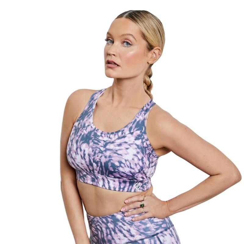 Reggiseno Sportivo Stampato Riciclato Donna Dare 2B Mantra Lavanda Antica Reggiseno Sportivo Stampato Riciclato Donna Dare 2B Mantra Lavanda Antica