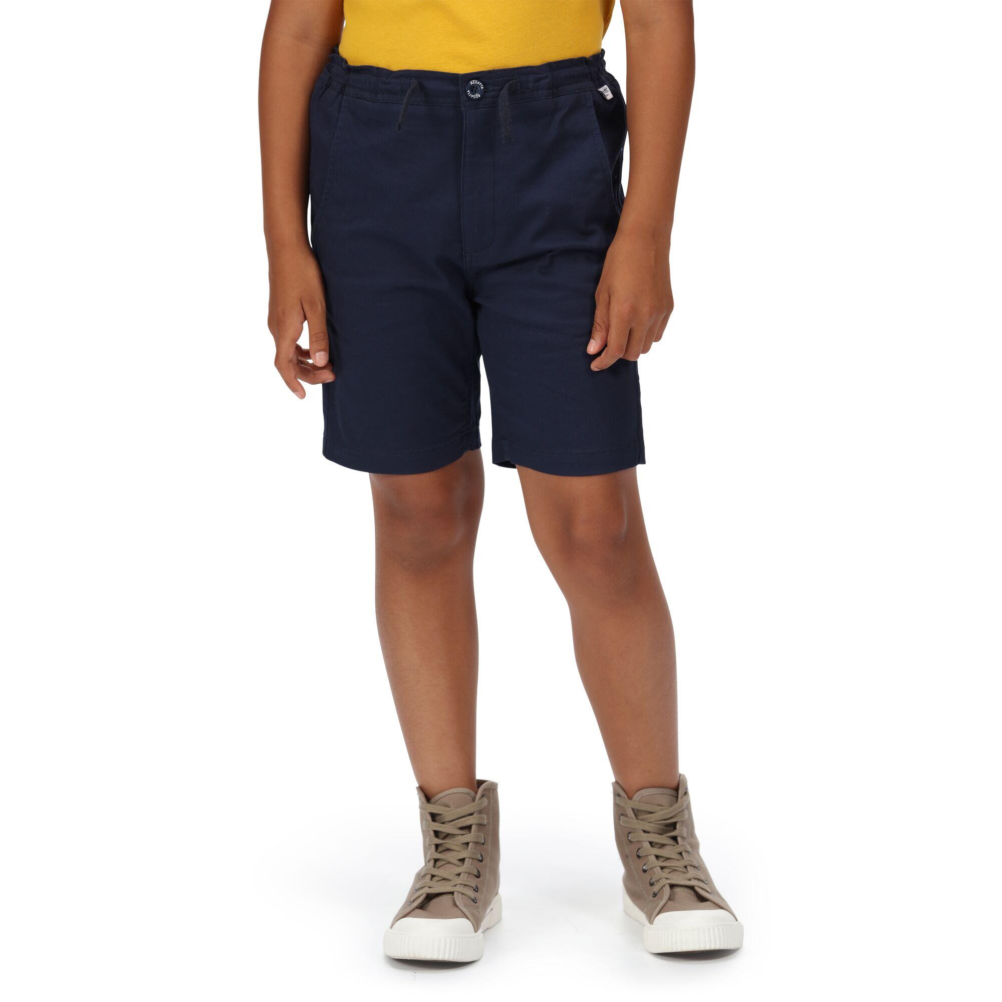 Childrens/Kids Alber Ottoman Shorts (Navy) 3/5
