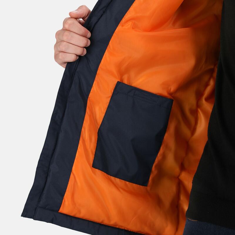 Chaqueta Impermeable Thermogen para Hombre Marino, Naranja Magma