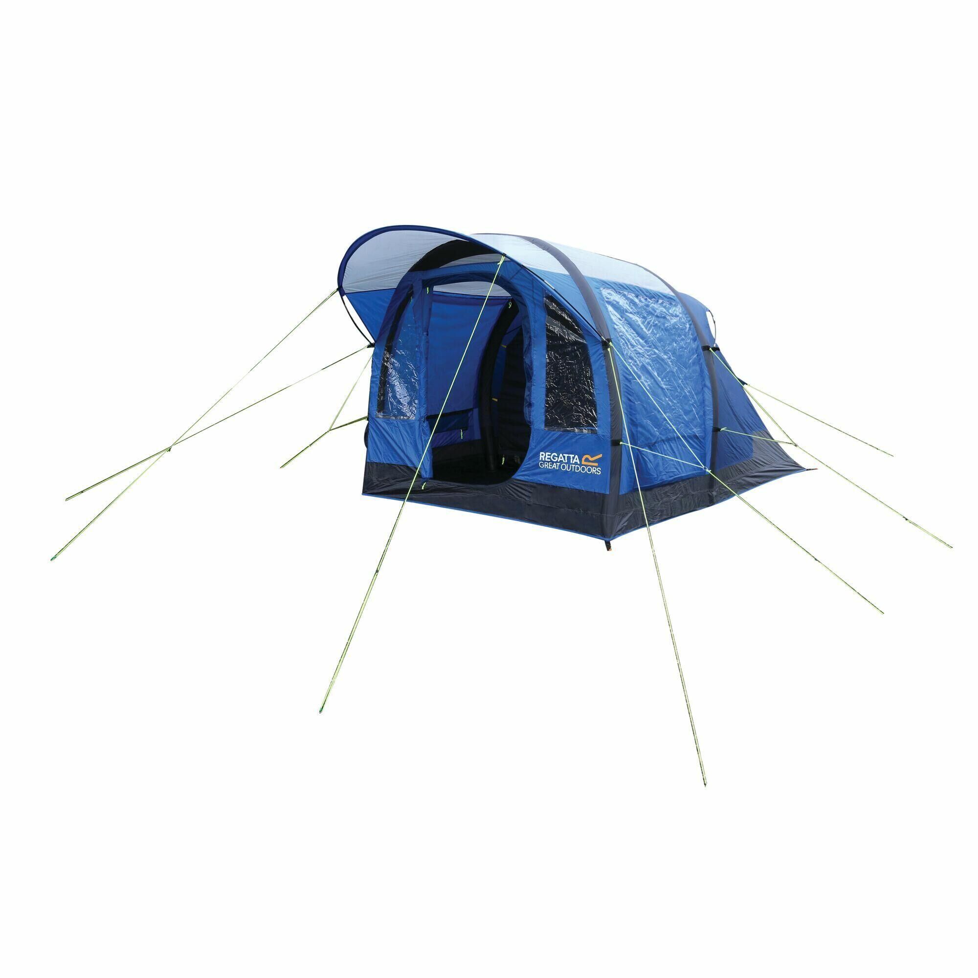 REGATTA 3 Person Family Tent (Laser Blue/Ebony)