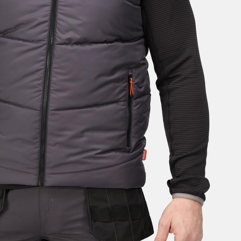 Geïsoleerde bodywarmer heren Regime (Strijkijzer/zwart)