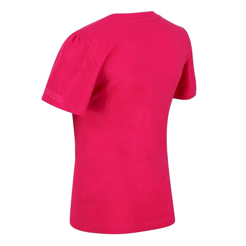 Camiseta Bosley V Corazón para Niños/Niñas Rosa Fusión