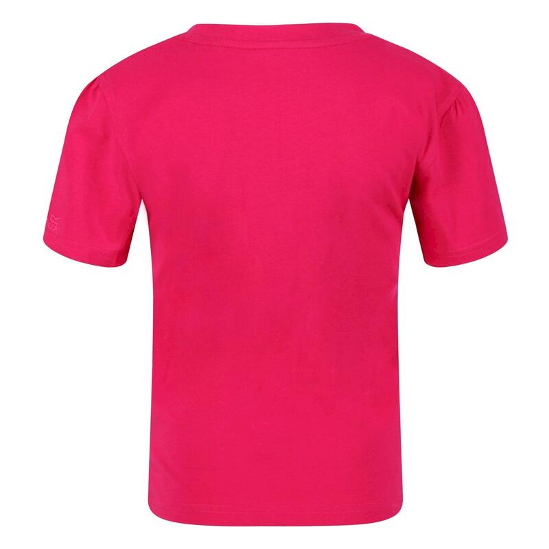 Camiseta Bosley V Corazón para Niños/Niñas Rosa Fusión