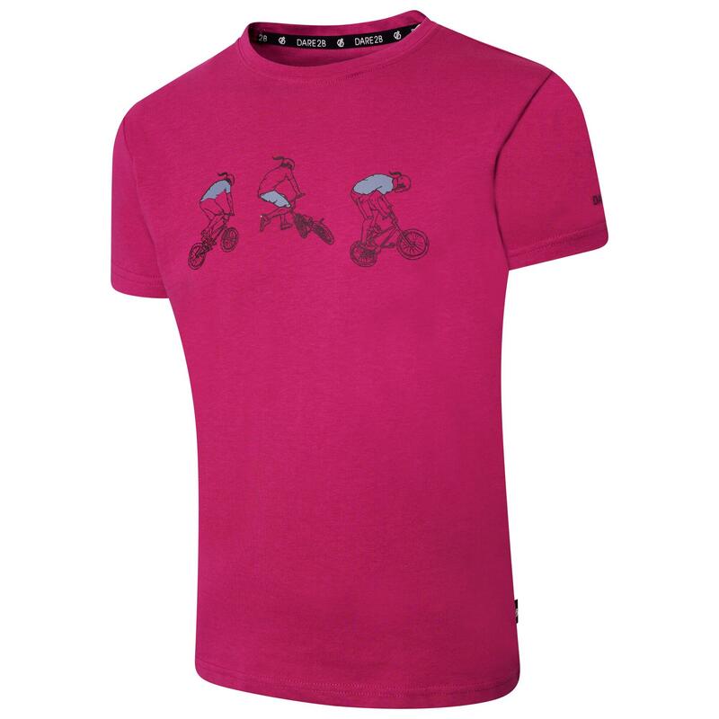 Camiseta Go Beyond Bicicleta para Niños/Niñas Fucsia