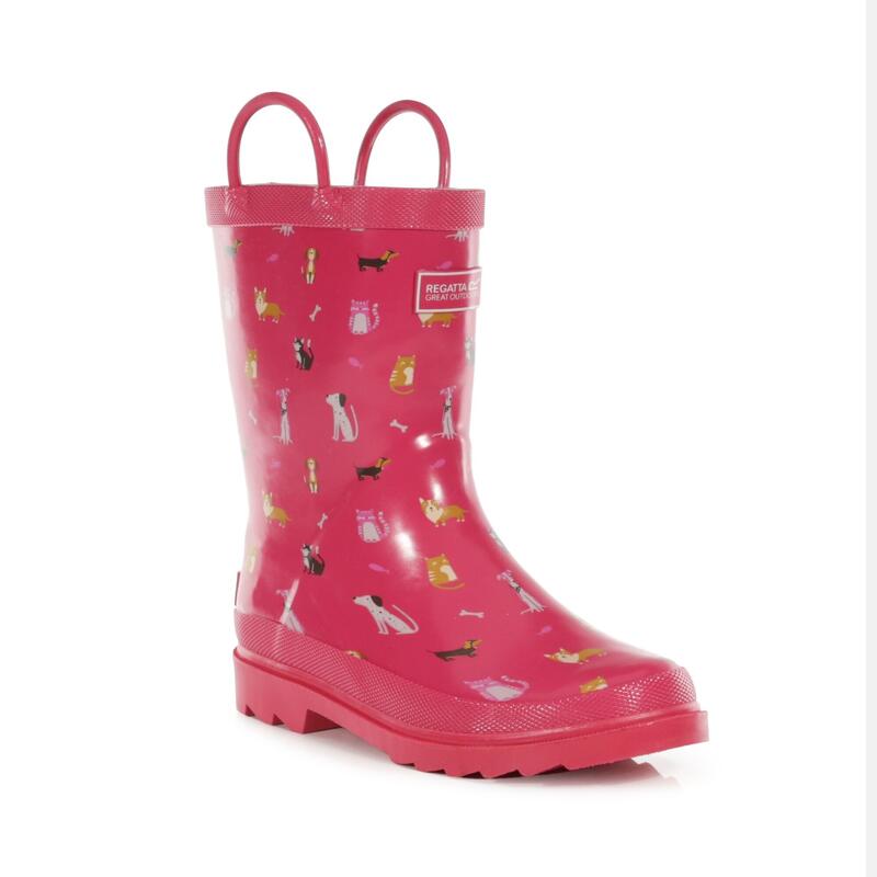 Great Outdoors Botas de agua con estampado Minnow para niños/niñas Rosa Duquesa