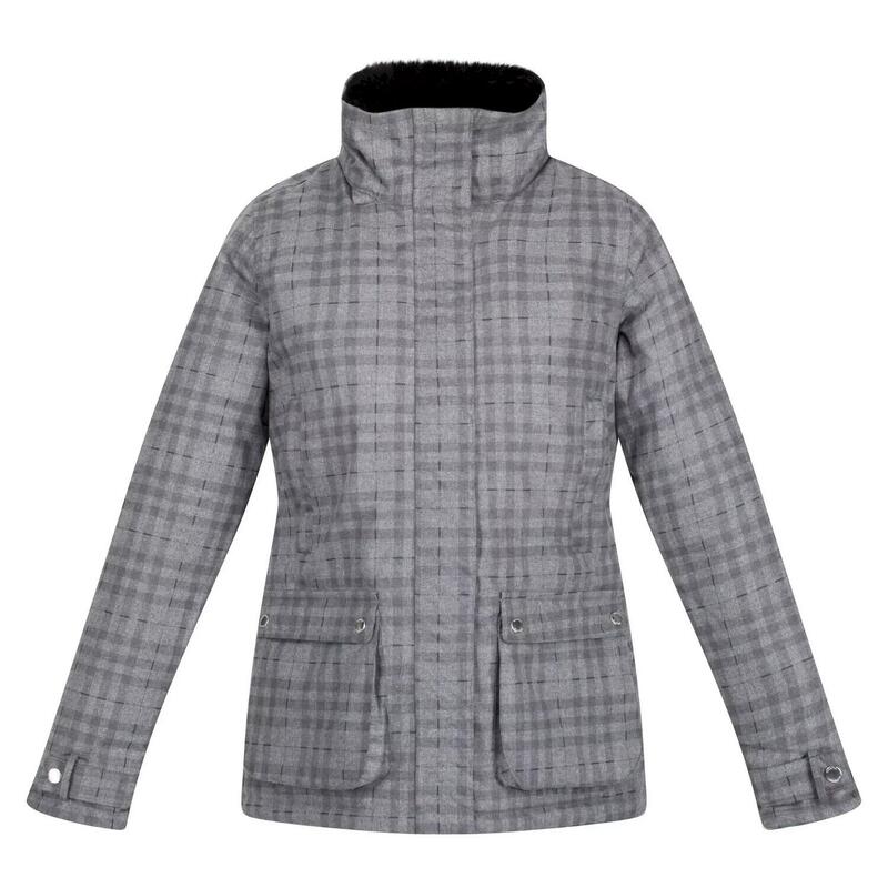 Giacca Impermeabile A Quadri Donna Regatta Leighton Grigio Scuro Giacca Impermeabile A Quadri Donna Regatta Leighton Grigio Scuro