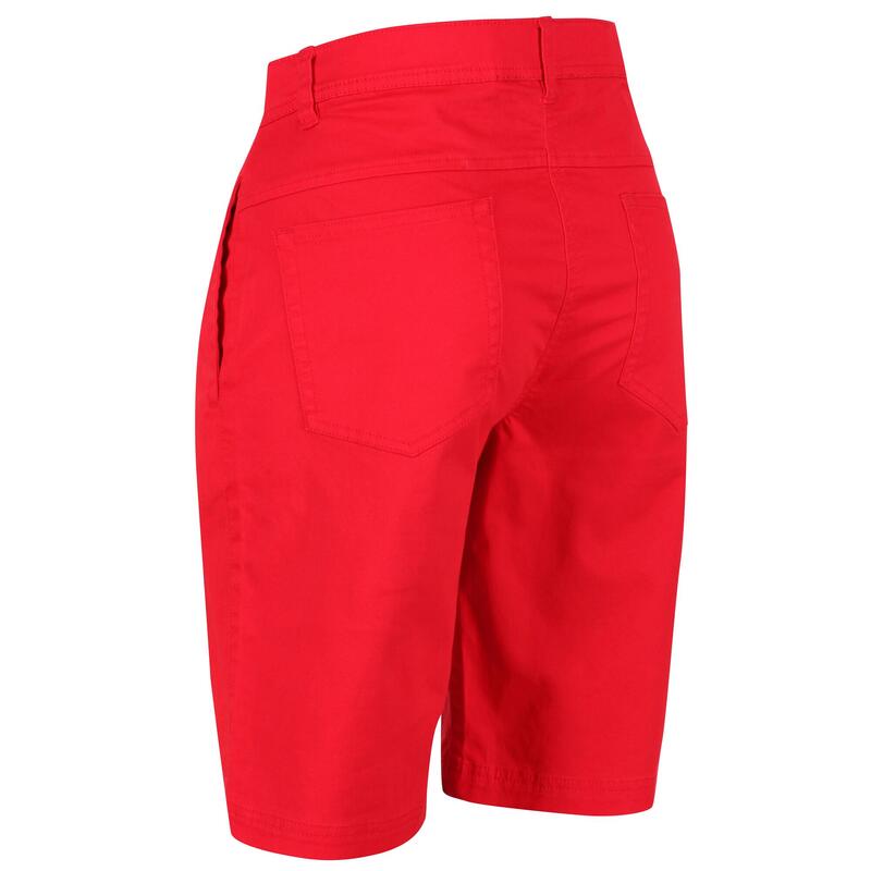 Dames Salana Chino Shorts (Echt rood)