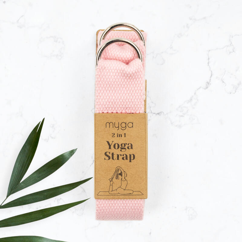 Curea de yoga Myga 2 în 1 - Roz pudrat