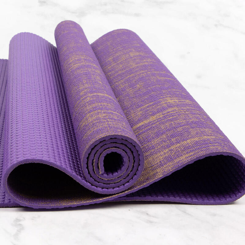 Saltea de yoga Myga din iută 5 mm - Violet