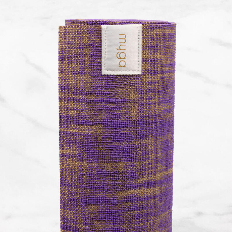 Saltea de yoga Myga din iută 5 mm - Violet