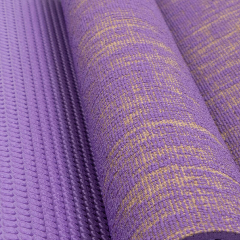 Saltea de yoga Myga din iută 5 mm - Violet