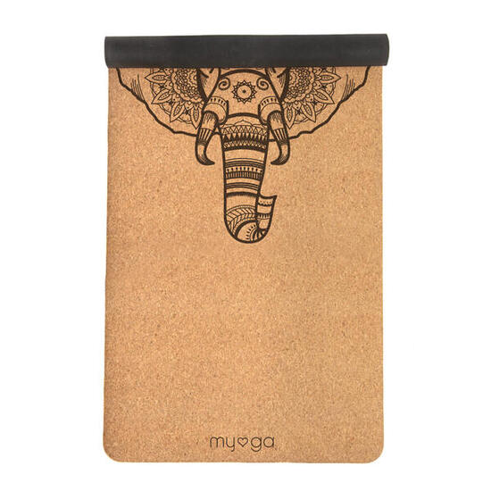 Tapis de yoga en liège extra large - Éléphant
