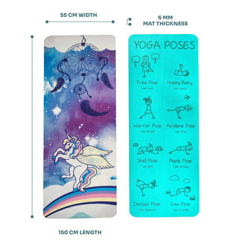 Saltea de yoga pentru copii Myga - Vise dulci 6 mm