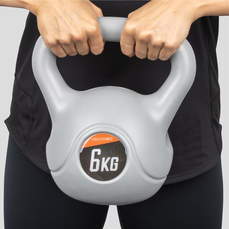 Kettlebell din vinil Phoenix Fitness, 6 kg, prindere lata