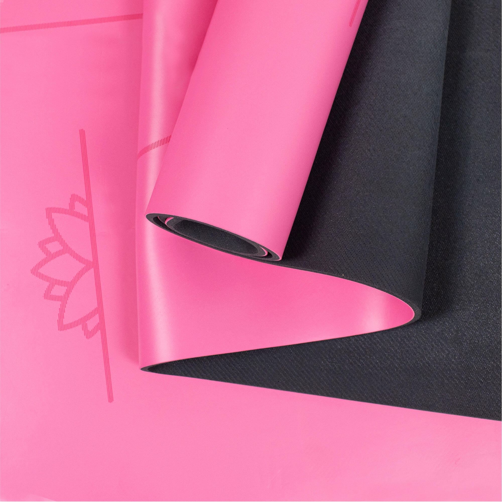 Myga Extra Large Pink Alignment Yoga Mat 7/8