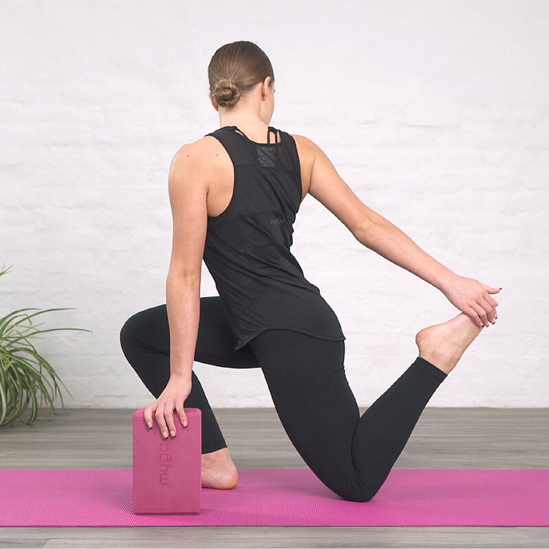 Myga Yoga Entry Mat, Strap & Pair of Blocks - Plum