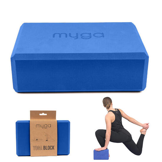 Bloc de yoga en mousse Myga - Bleu marine