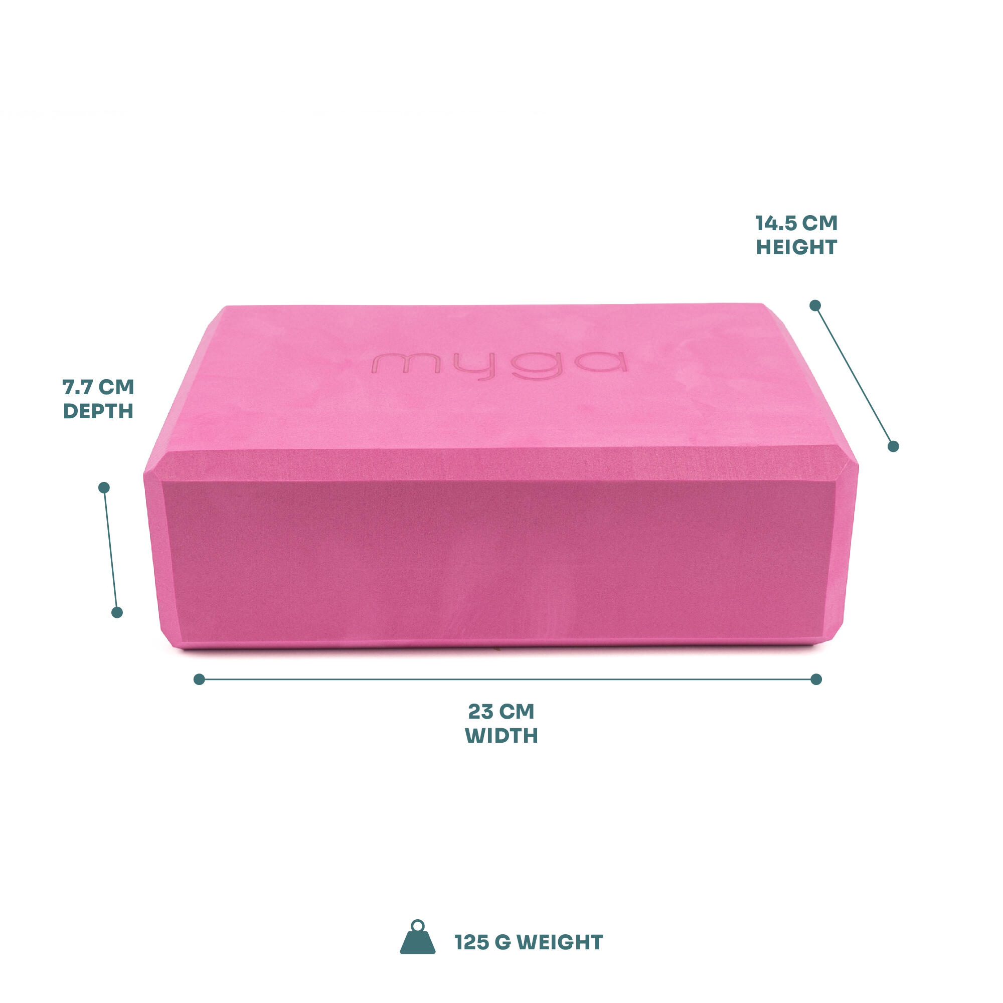 Myga Foam Yogablok - Roze 6/7