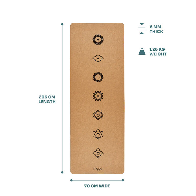 Myga Extra Large Chakra Cork Mat MYGA Decathlon