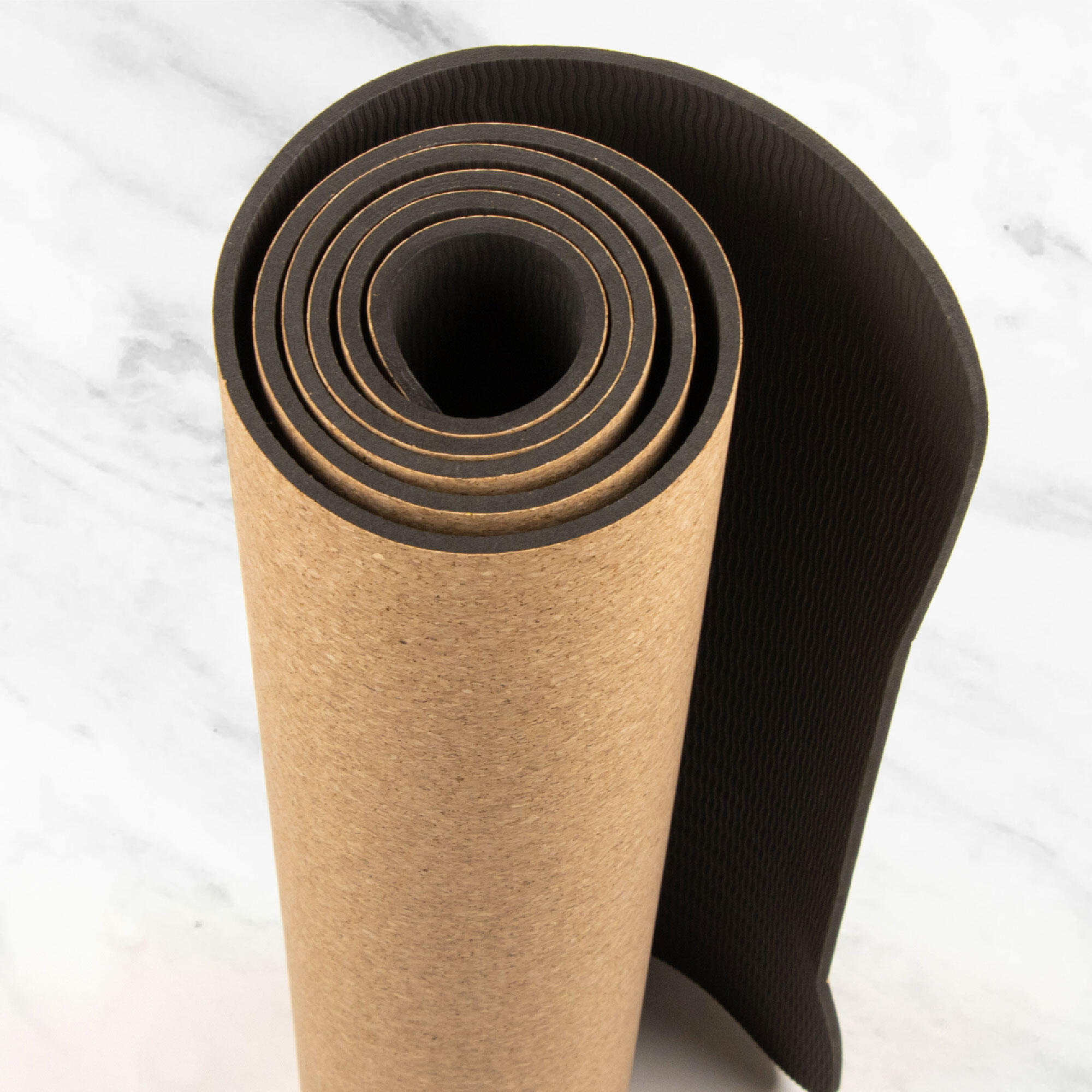 Myga Cork Yoga Mat - Natural Cork Top and TPE Yoga Mat