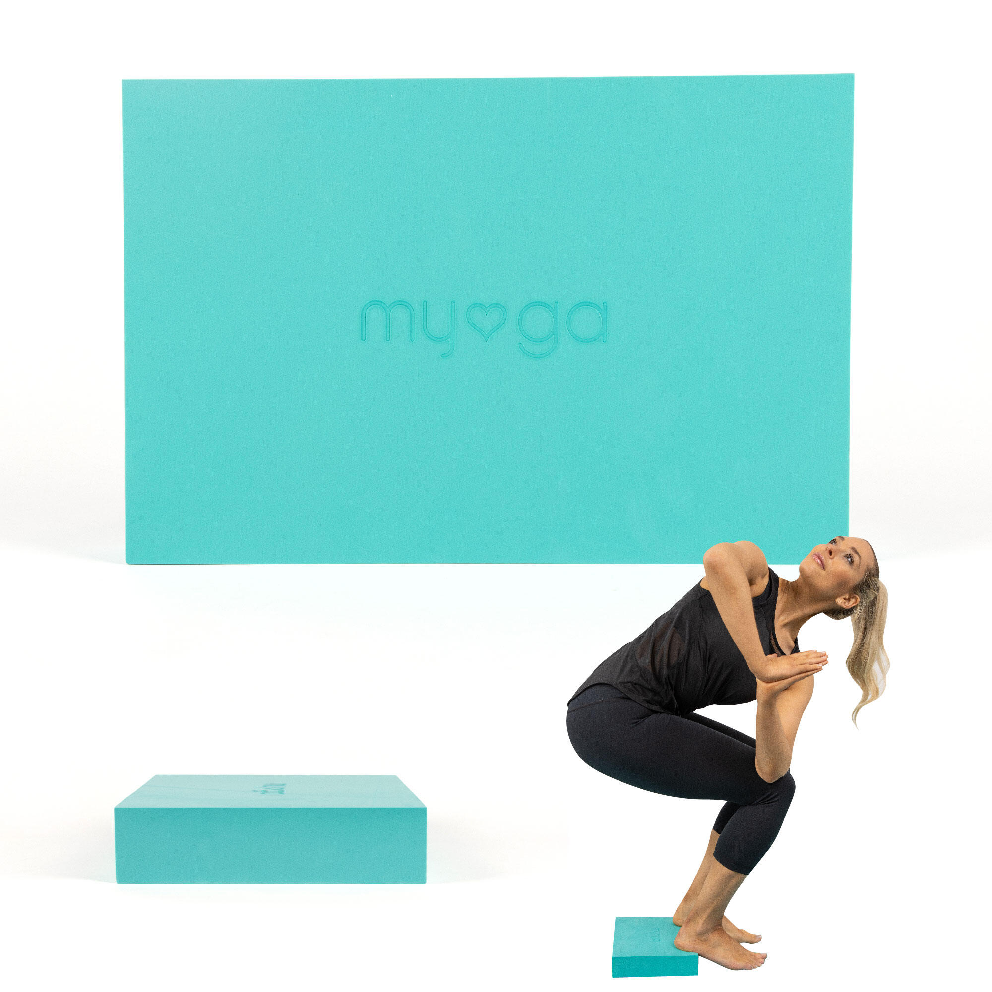 Extra Large Foam Yoga Block - Turquoise 1/7