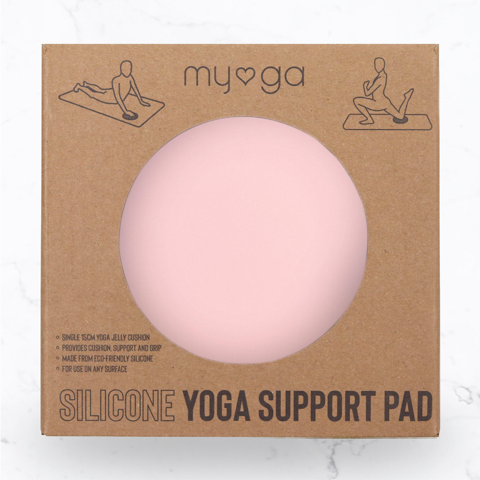 Yoga Support Pad für Knie und Handgelenke - Rosa - 2er Set 6/7
