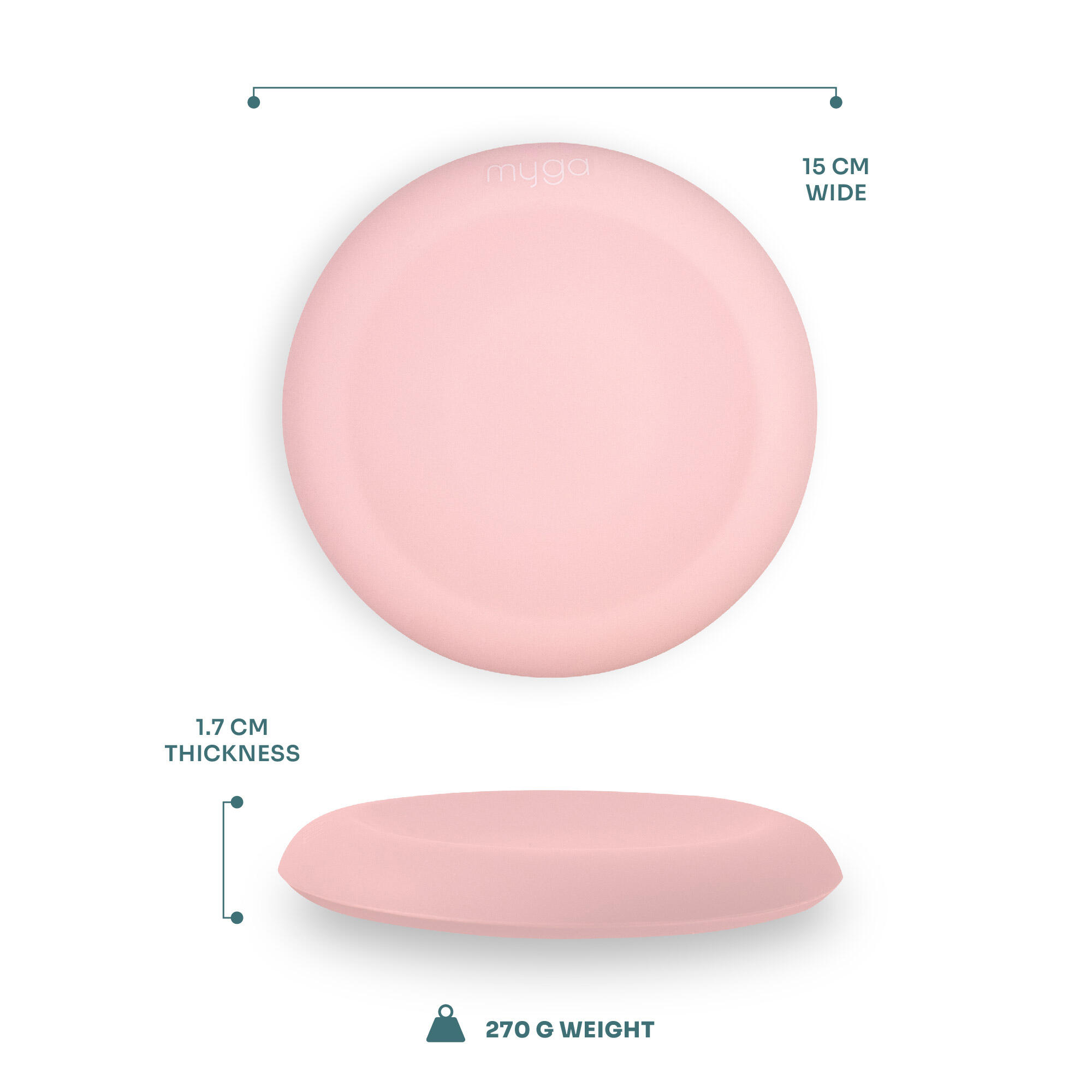 Almohadillas de gel Myga Yoga - Rosa 6/7