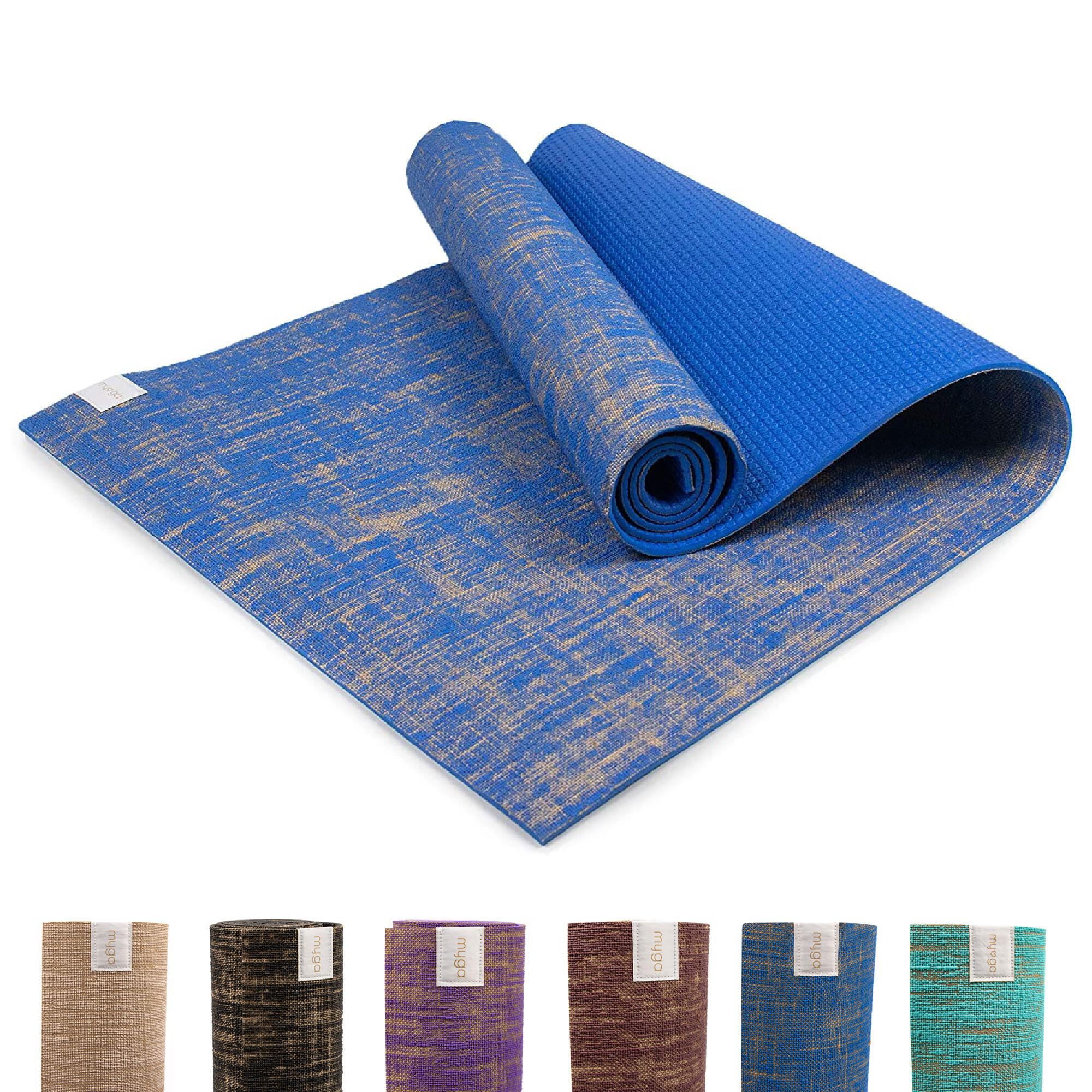 Tapis de yoga en jute antidérapant 2/7