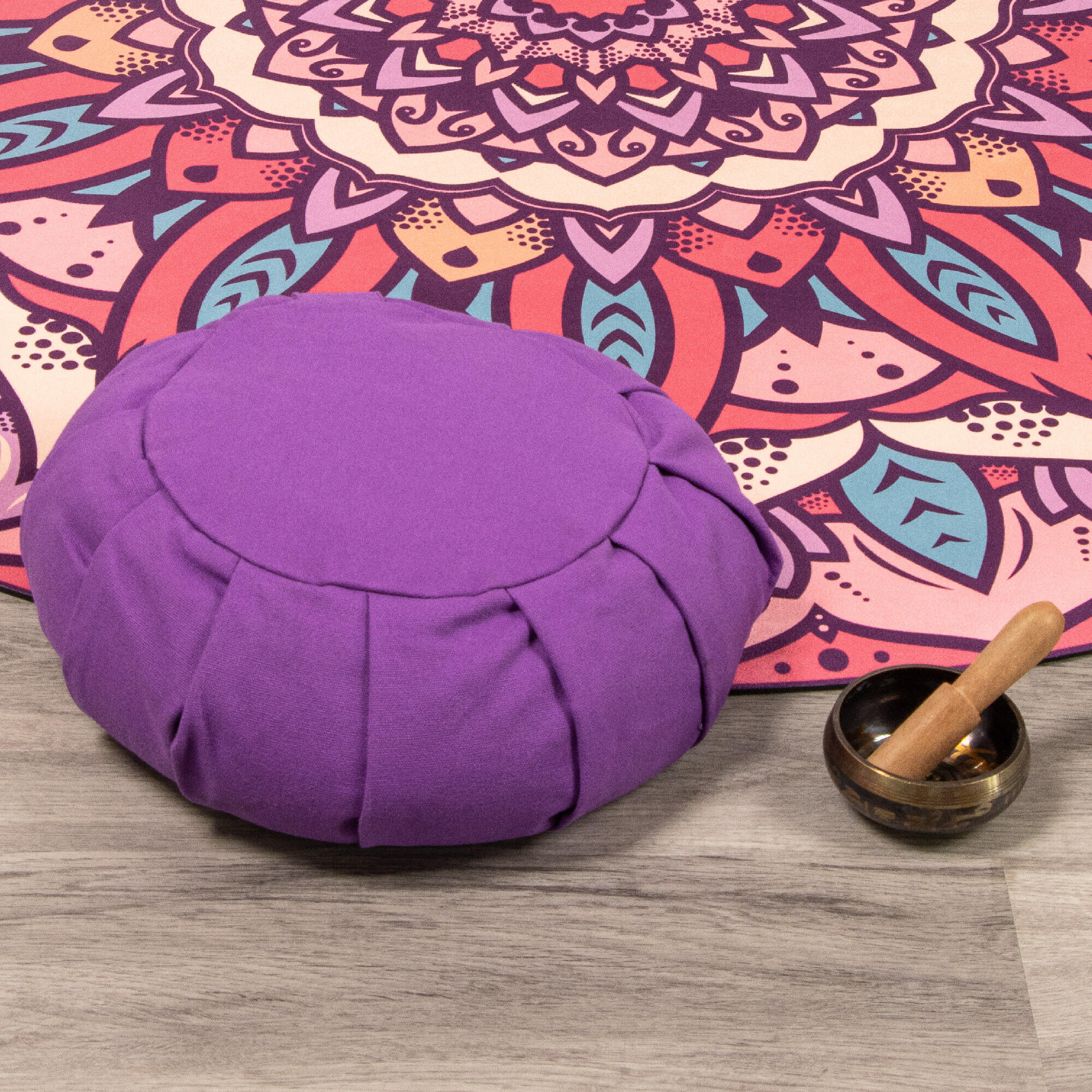 Myga Zafu Meditation Cushion - Plum 3/8