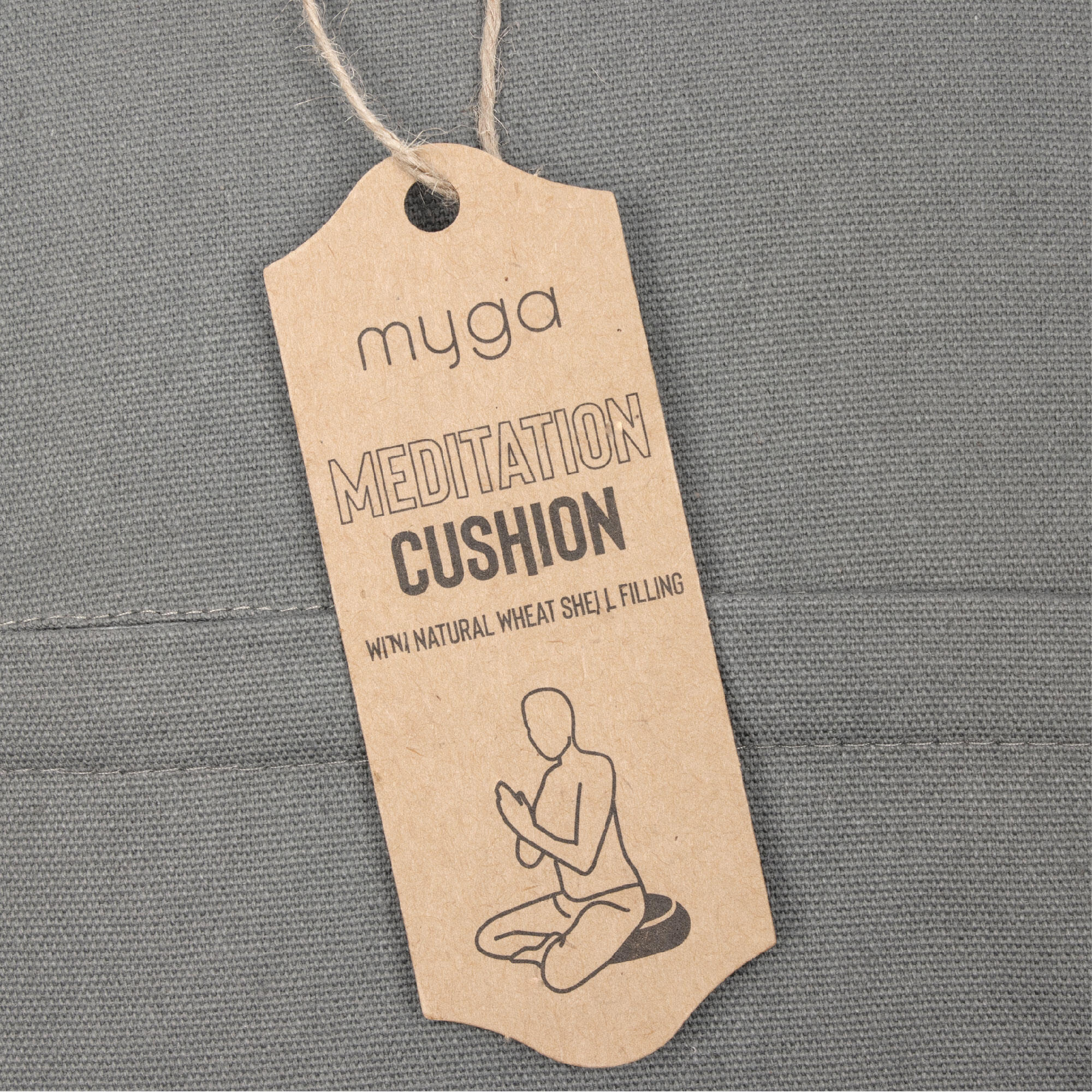 Myga Zafu Meditation Cushion - Grey 3/8