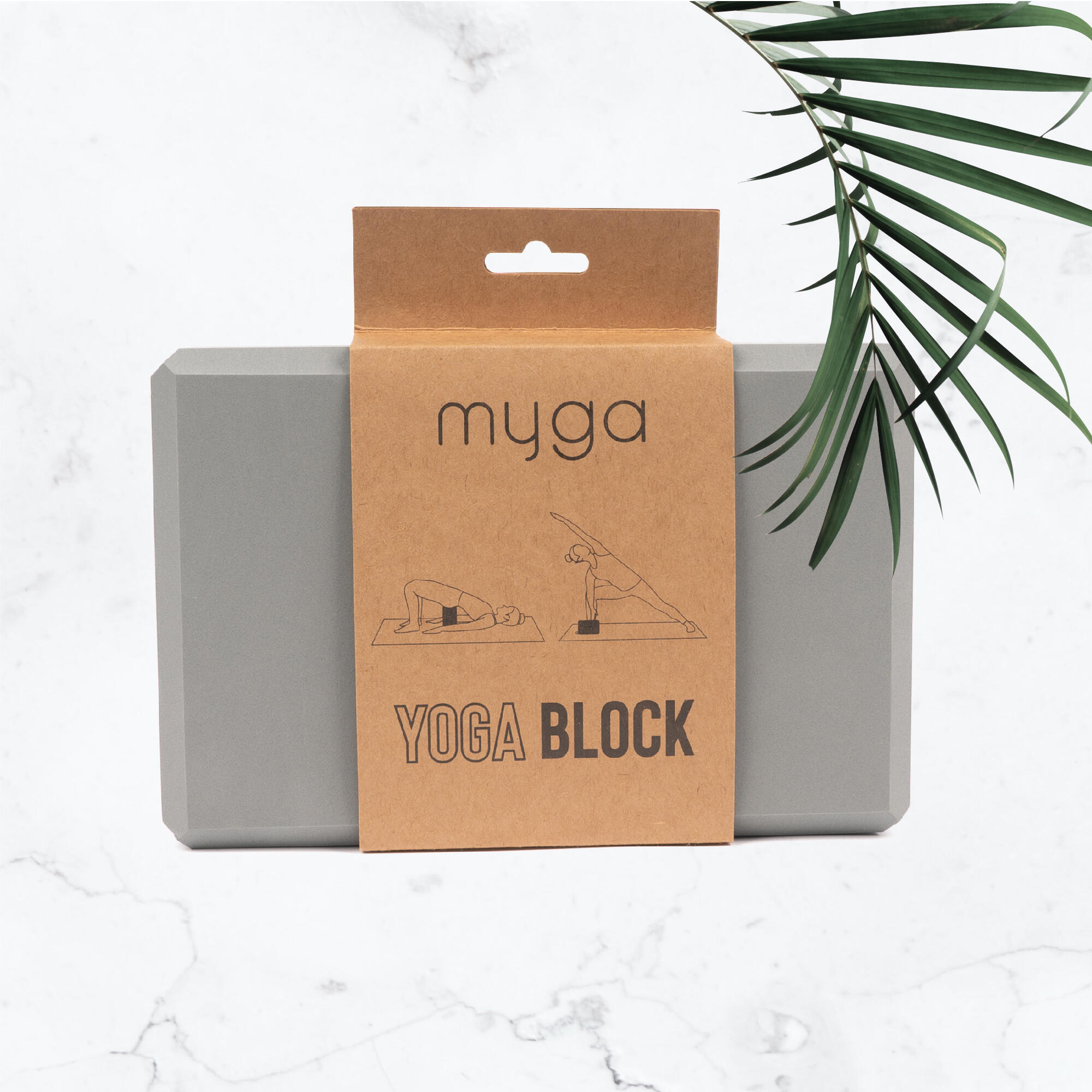 Myga Foam Yoga Block - Grey 2/8
