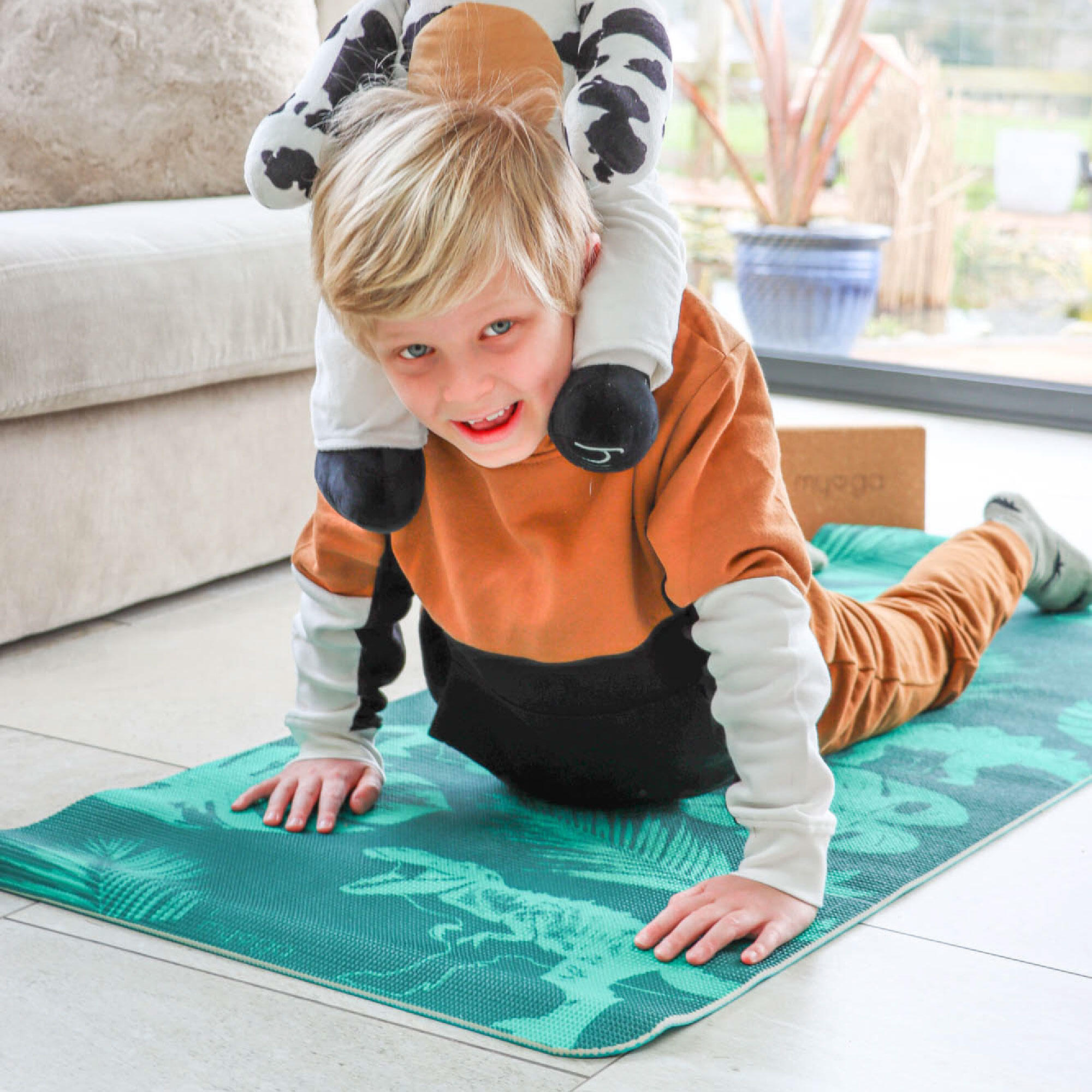 Kinder-Yogamatte Rutschfest Jurassic-Dschungel 4/7