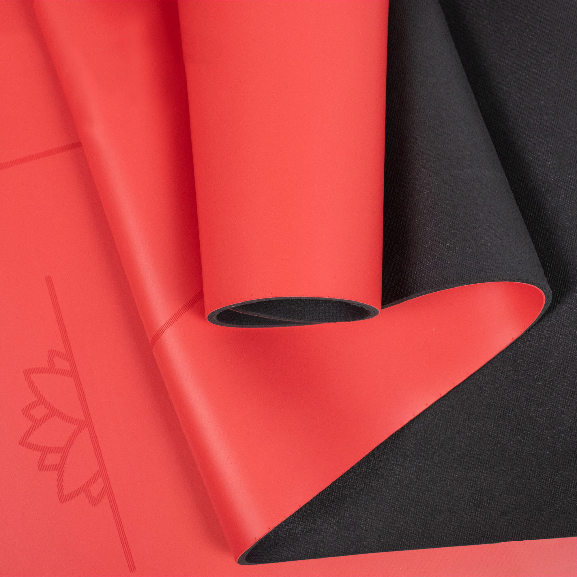 Myga Extra Large Red Alignment Yoga Mat 7/8