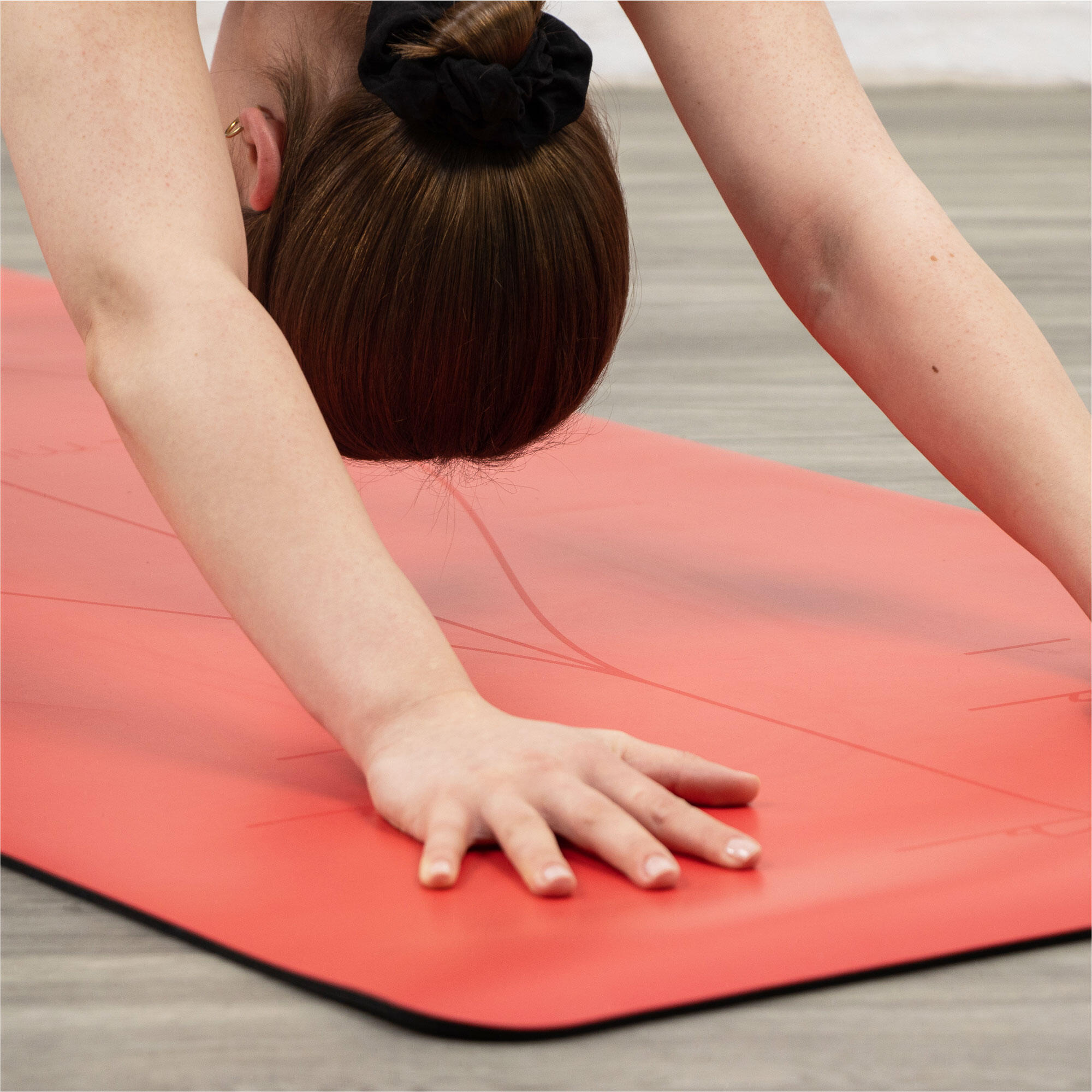 Myga Extra Large Red Alignment Yoga Mat 4/8