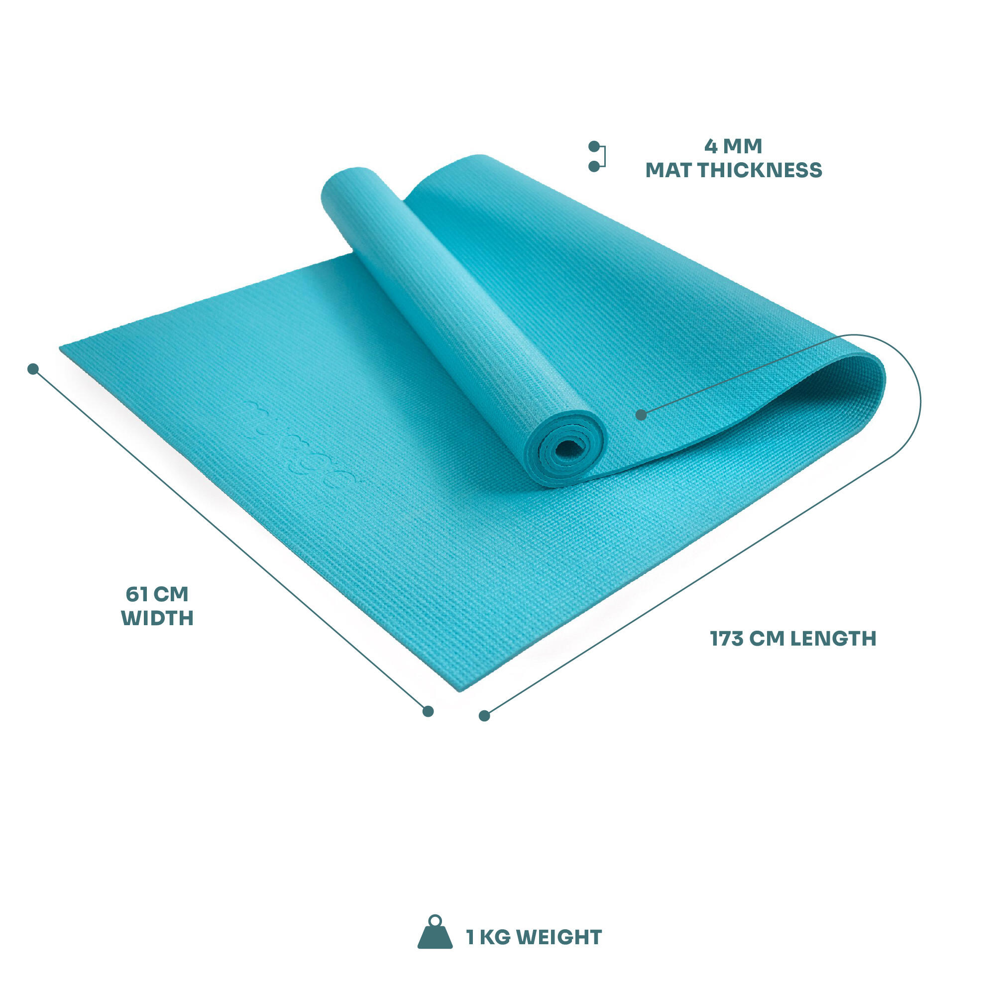 Myga Entry Level Yoga Mat - Turquoise 6/8