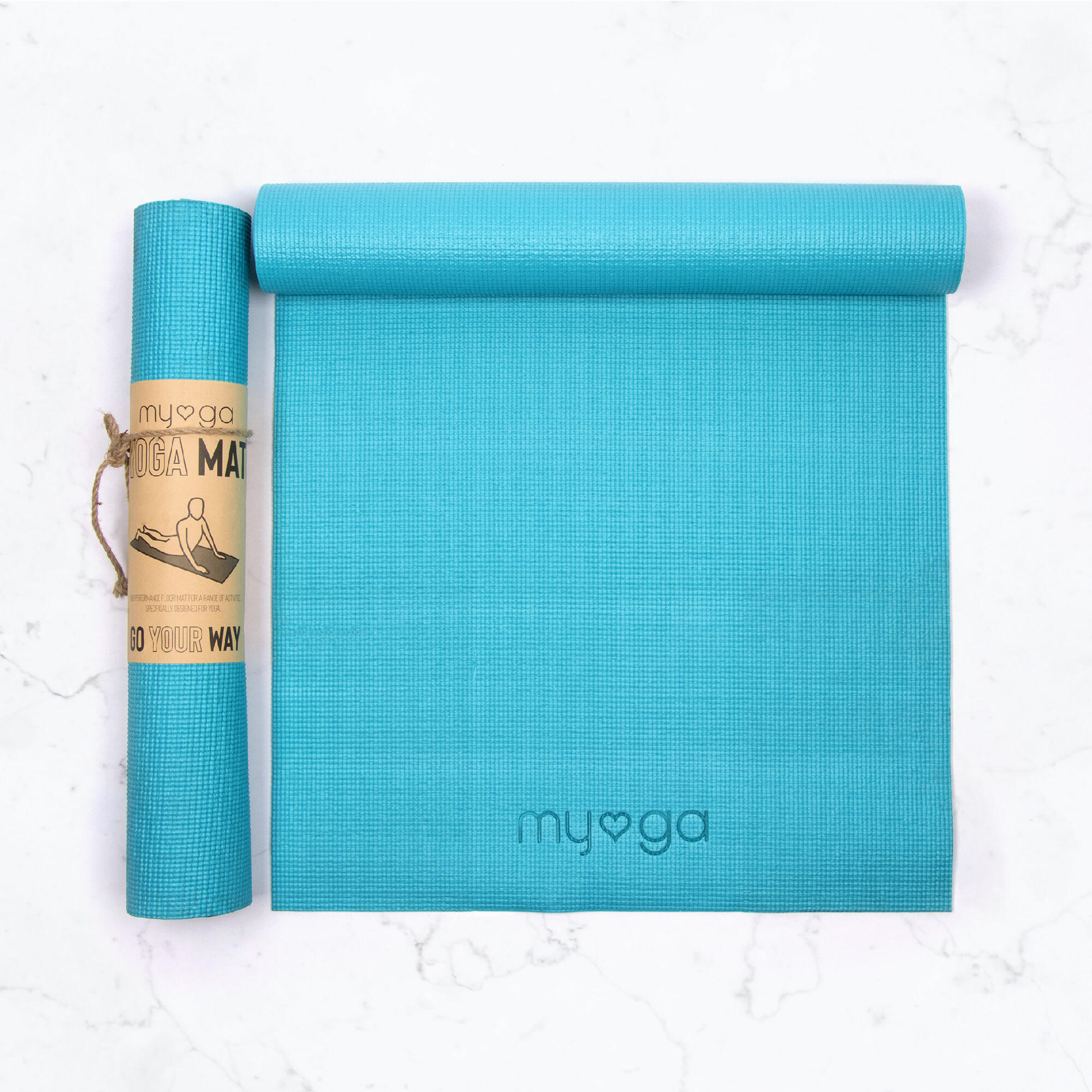 Myga Entry Level Yoga Mat - Turquoise 1/8