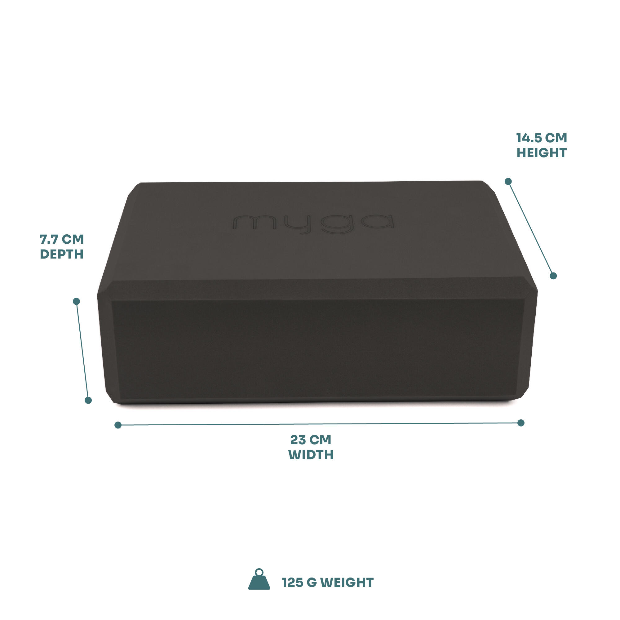 Yogablok - Zwart 6/7