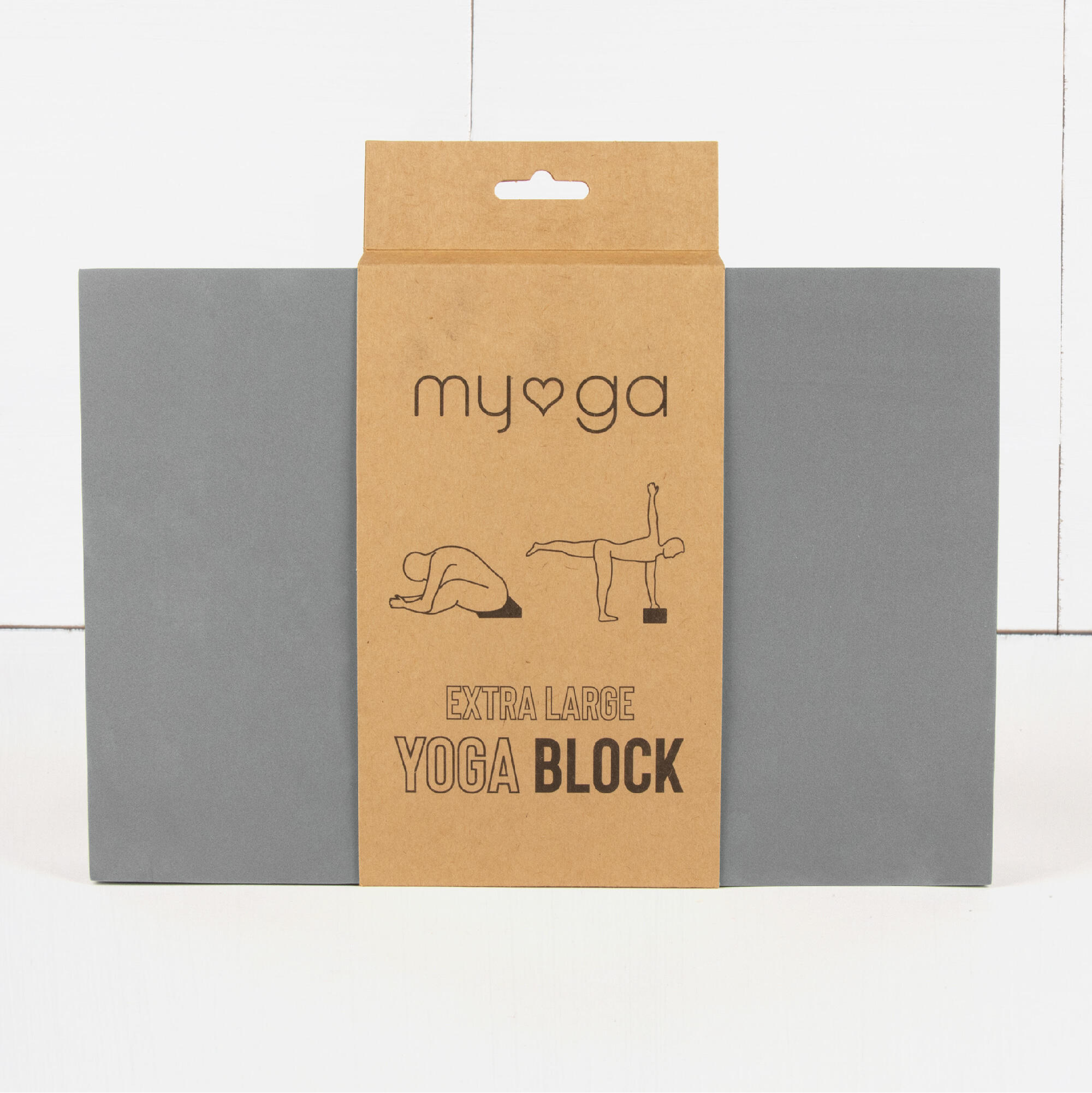 Extra Large Foam Yoga Block - Grey 2/8