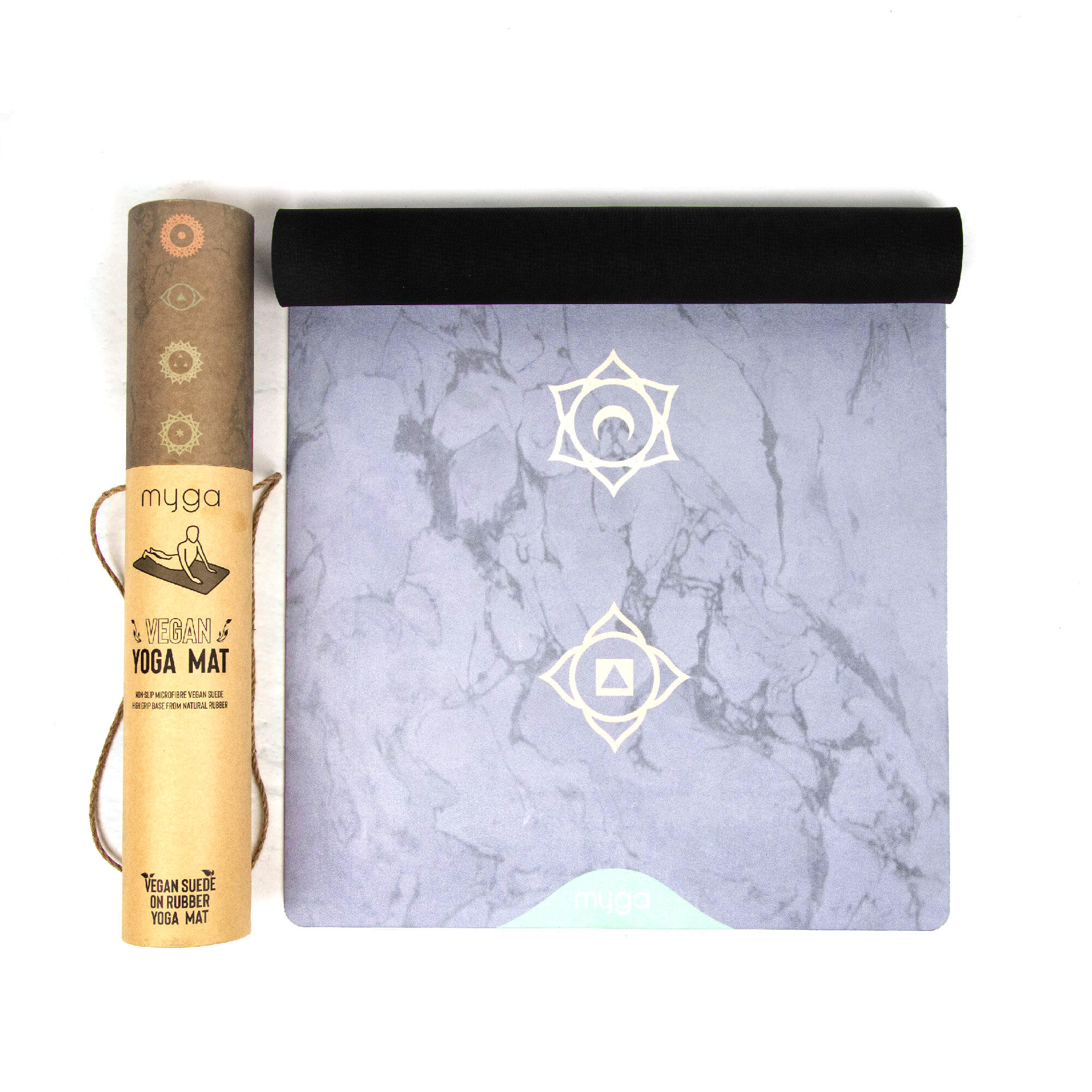 Myga Chakra Luxurious Vegan Suede Yoga Mat 1/7