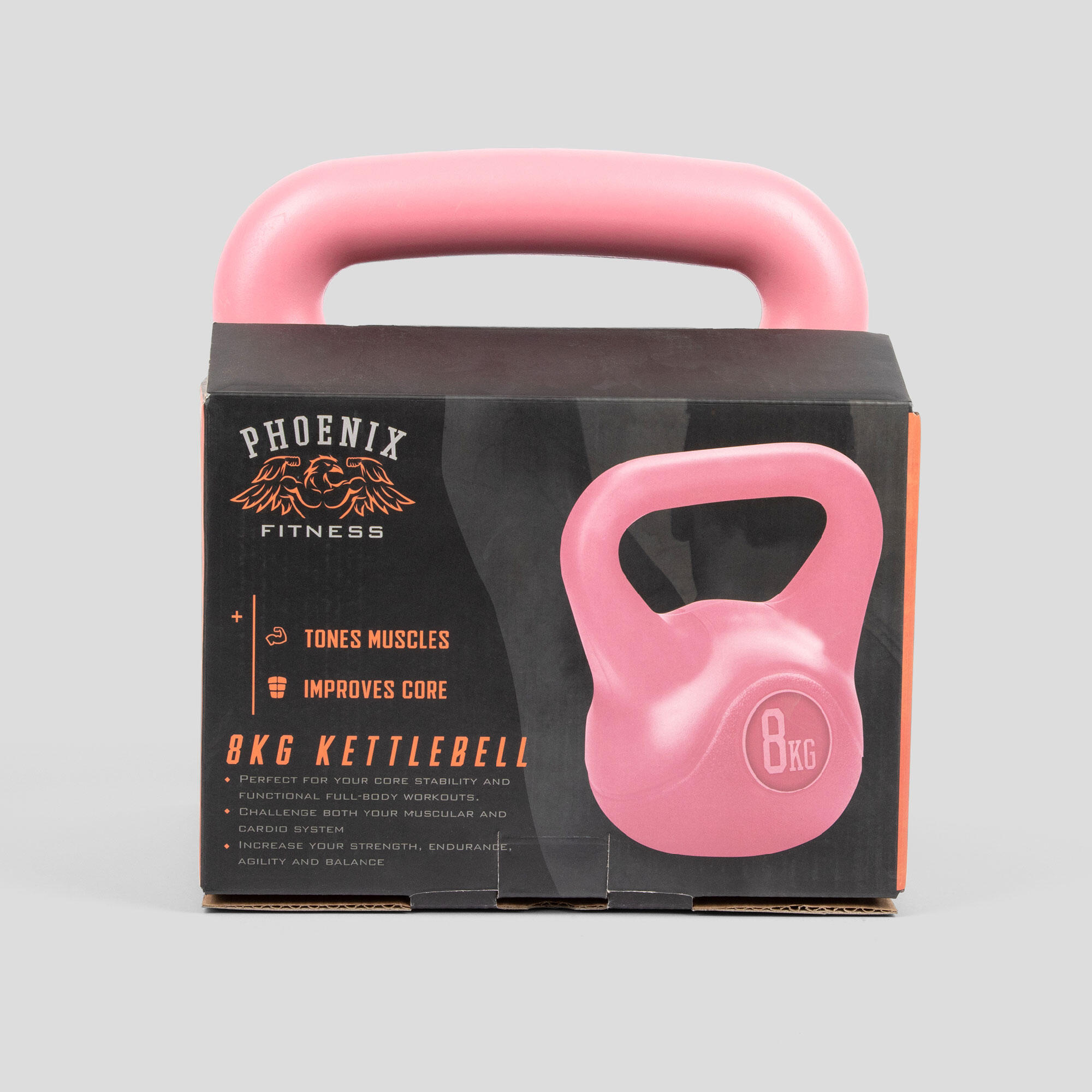 Phoenix PINK VINYL KETTLEBELL - 8KG 3/7