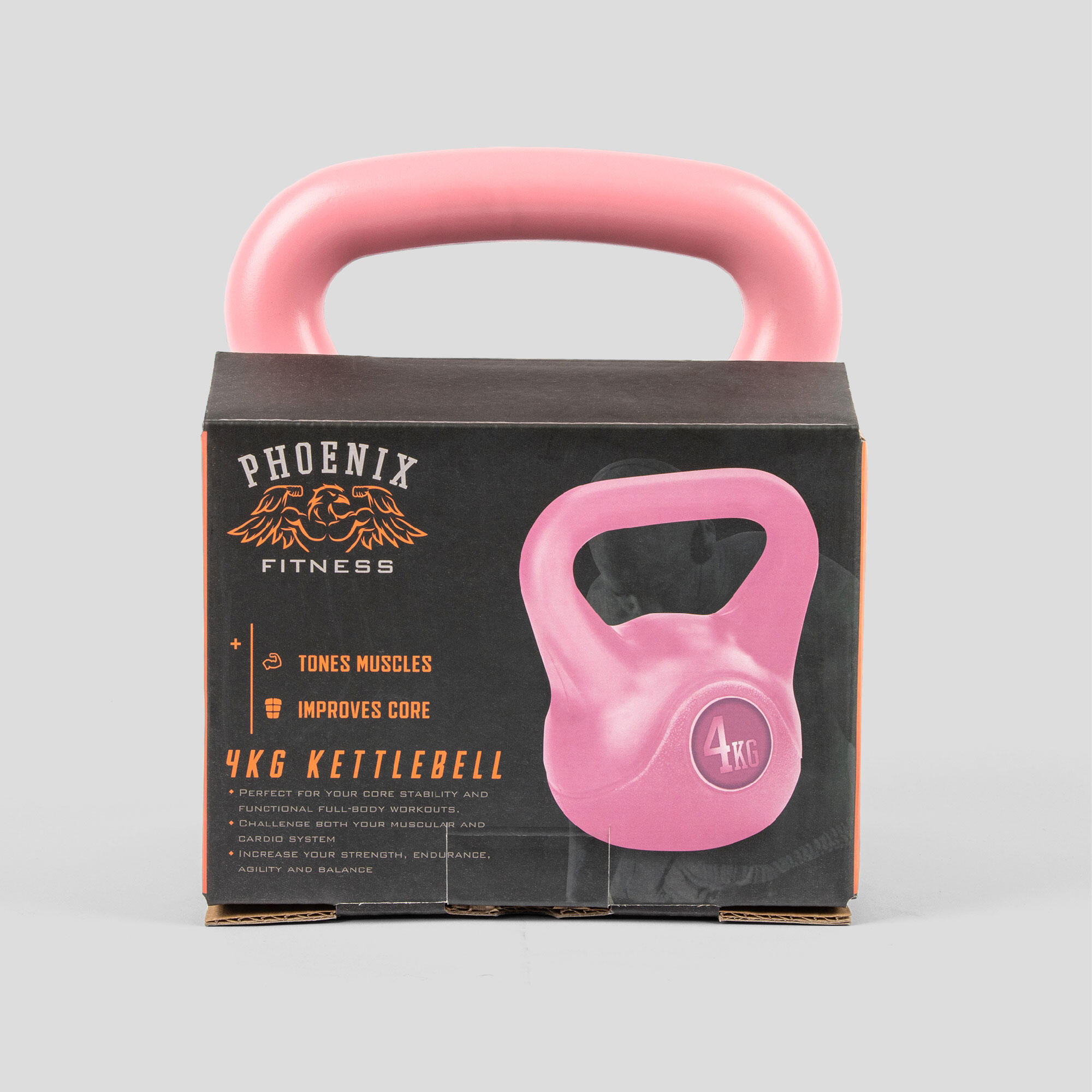 Phoenix PINK VINYL KETTLEBELL - 4KG 4/7