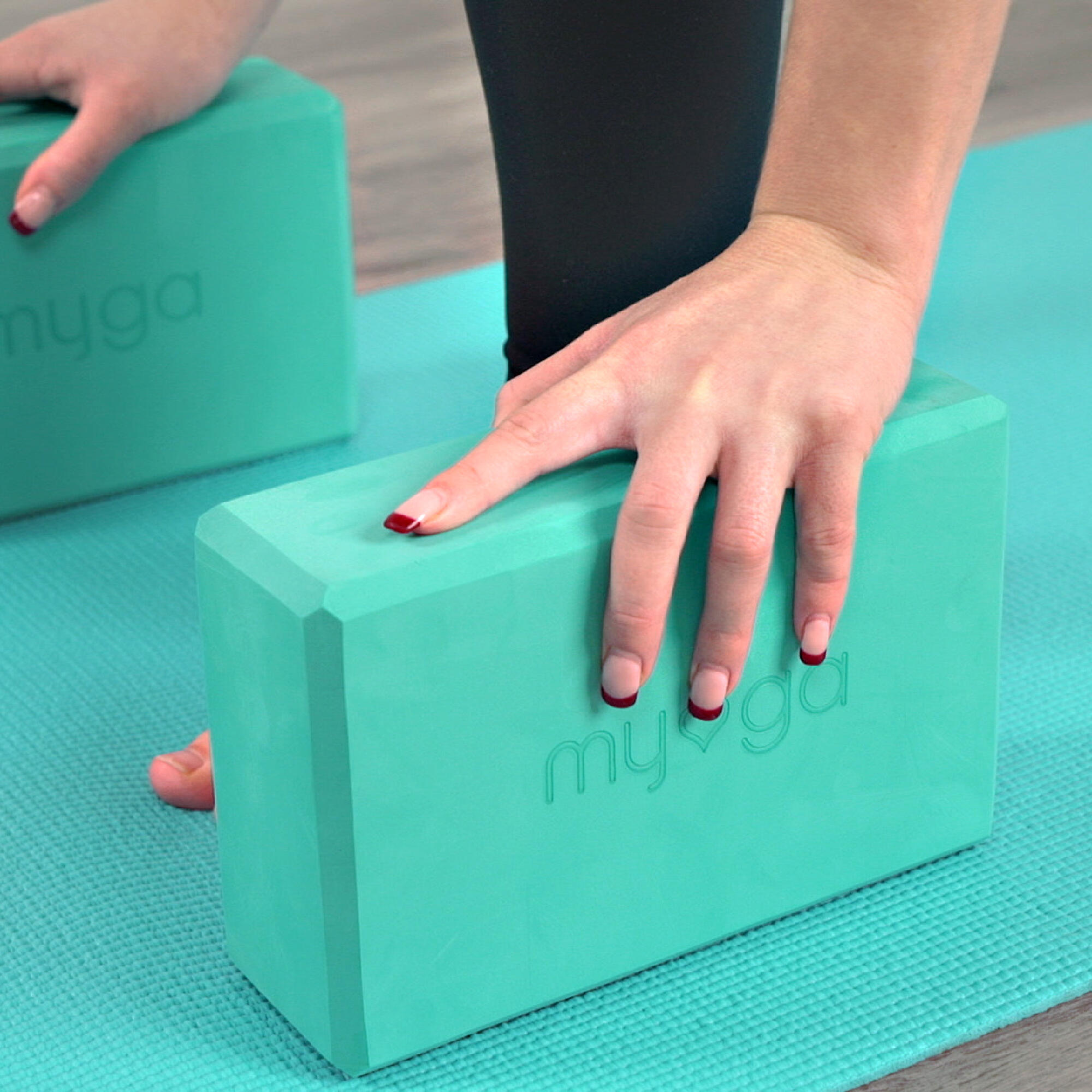 Myga Foam Yoga Block - Turquoise 5/8