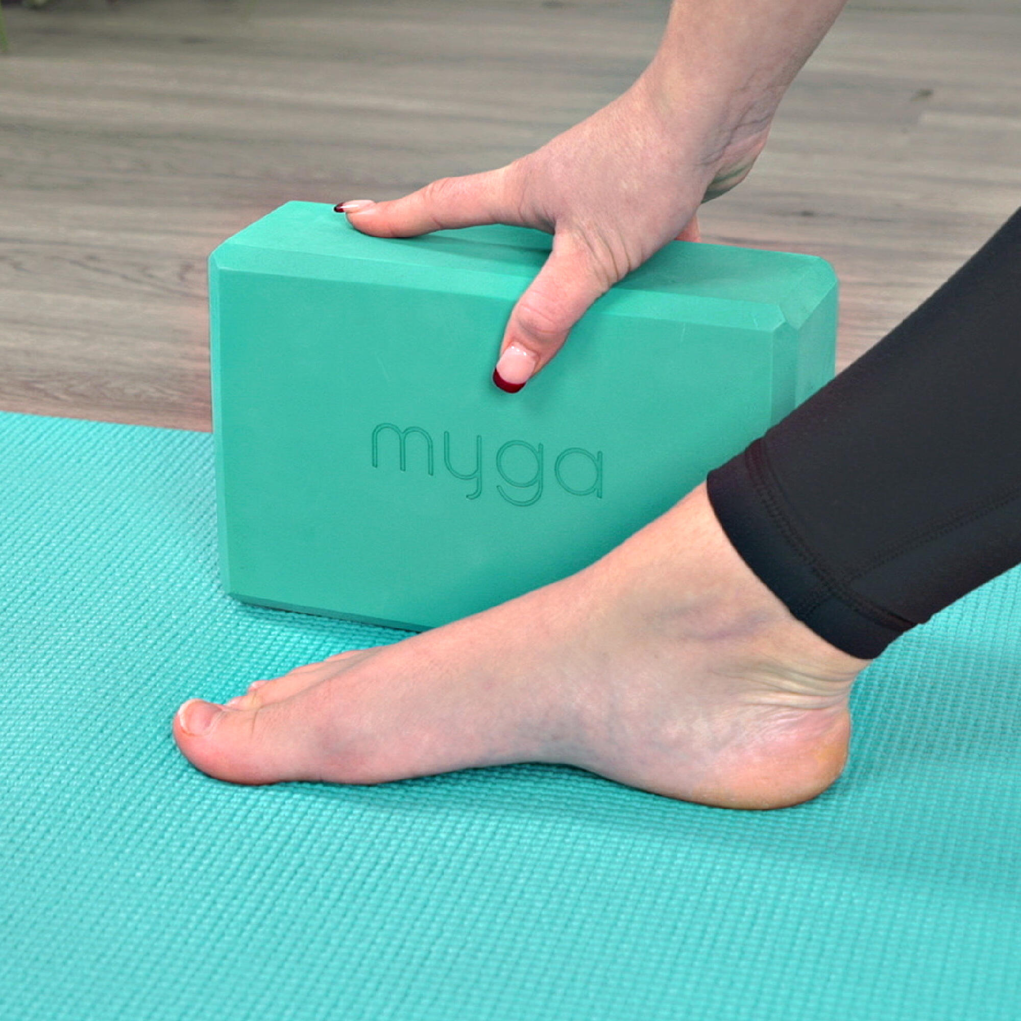 Myga Foam Yoga Block - Turquoise 3/8