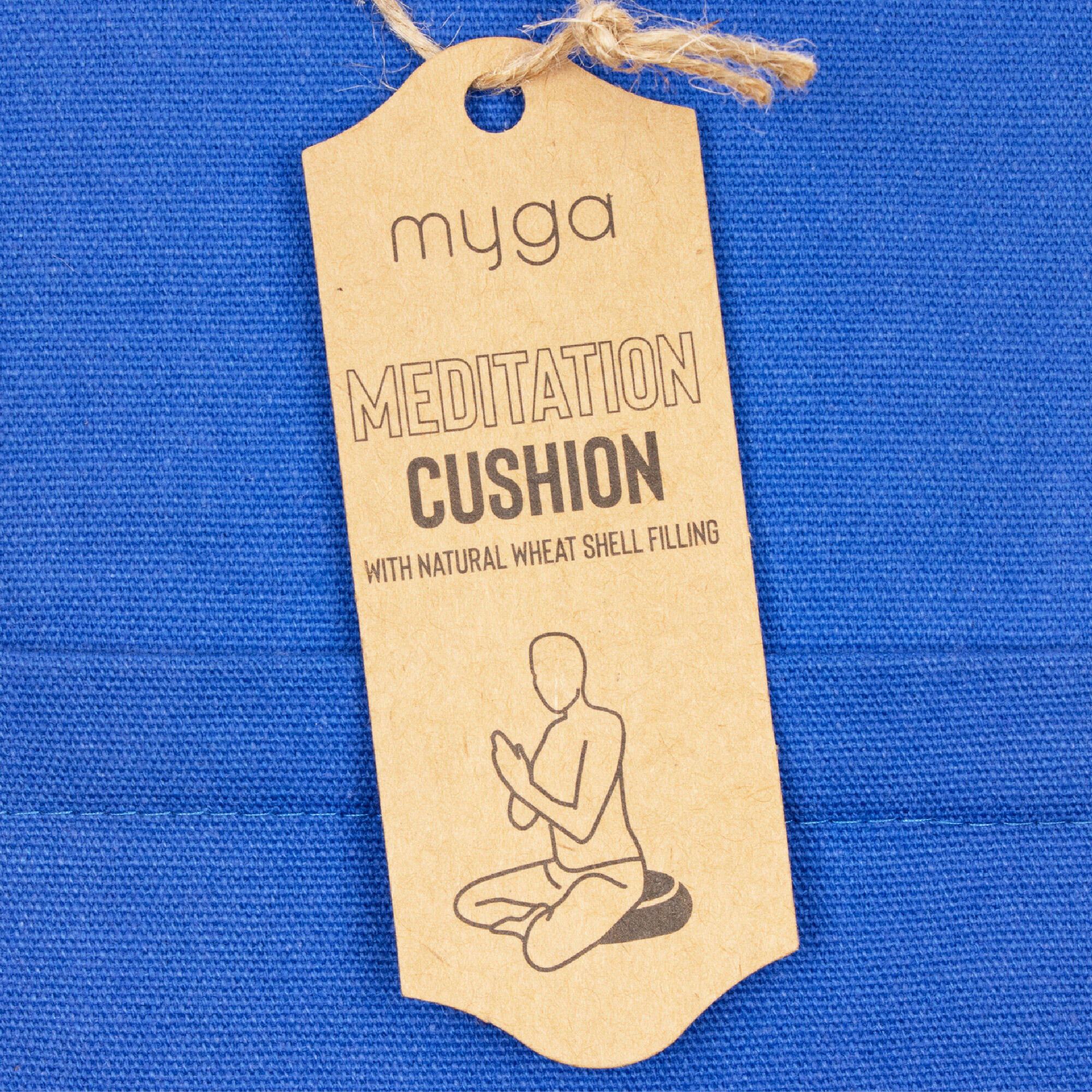 Myga Zafu Meditation Cushion - Blue 3/8