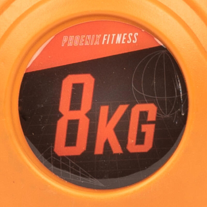 Kettlebell Phoenix Fitness din vinil, 8 kg, prindere larga