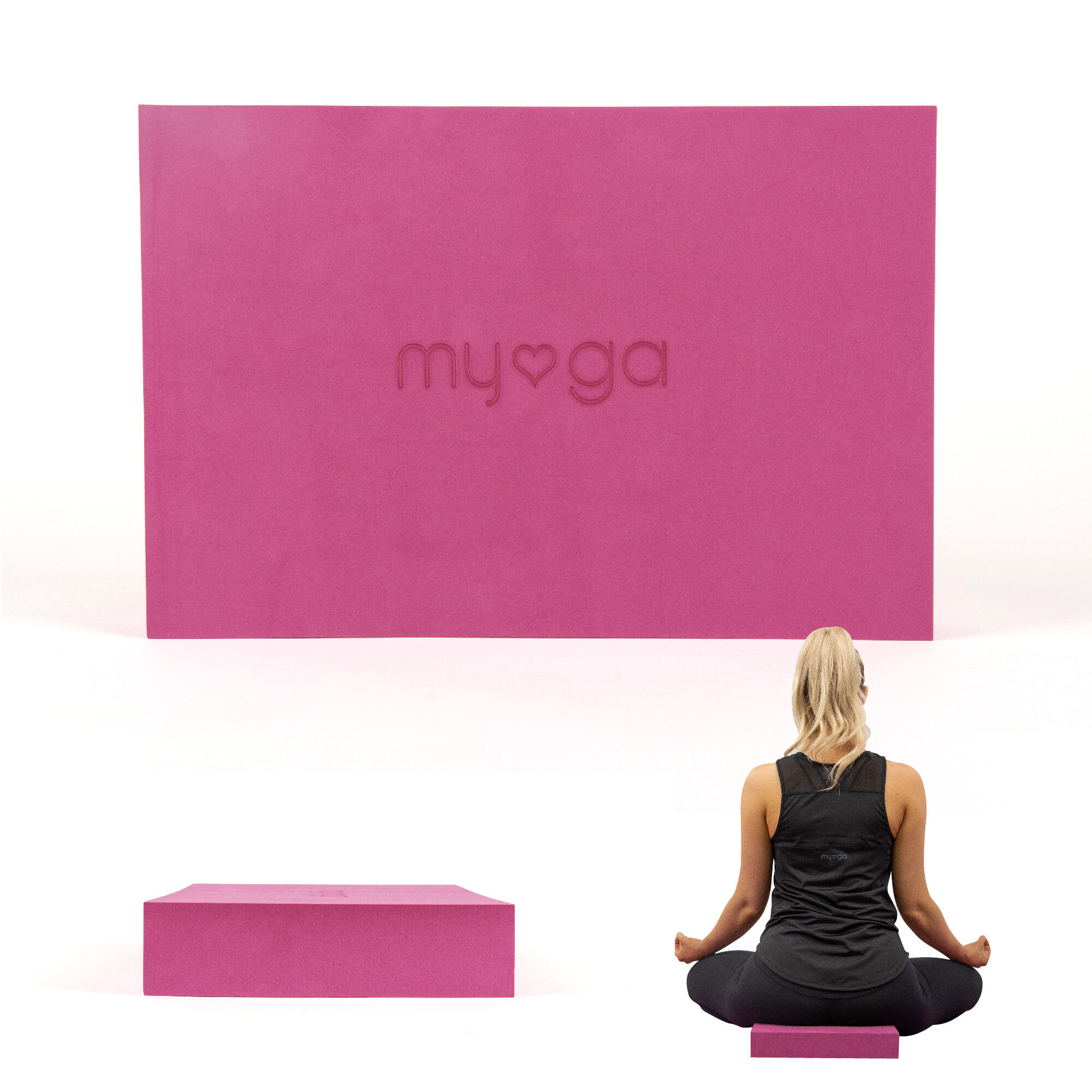 Myga Extra Large Foam Yoga Block - Plum 1/8